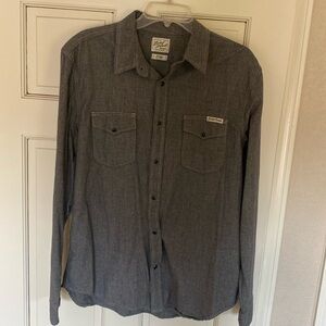 Lucky Brand Shirt Long Sleeve Linen Cotton L Button Up